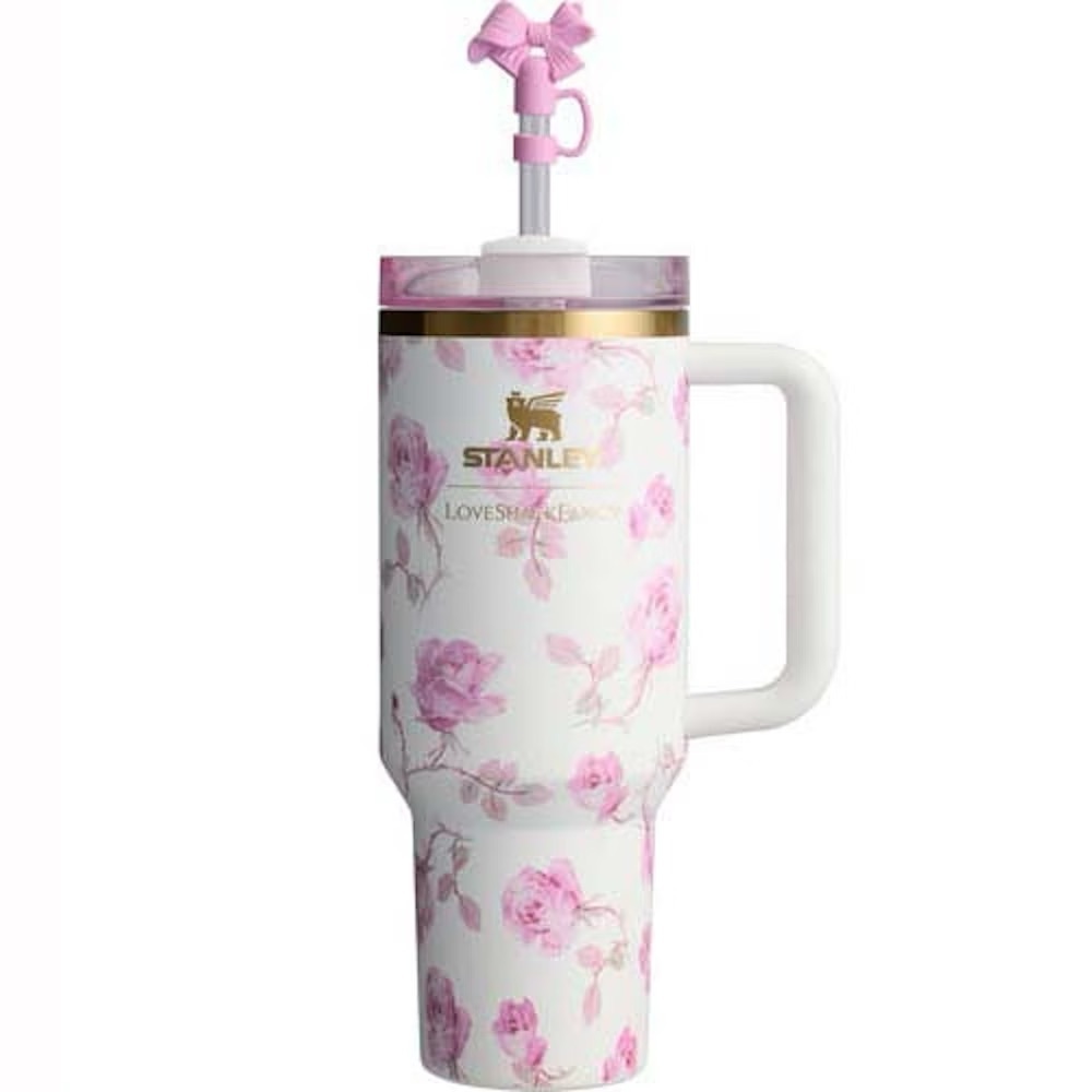 LoveShackFancy x Stanley | Ribbon Rosa | 40 oz Quencher Tumbler